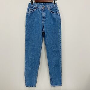 VTG Lee Jeans Womens 10L Blue Denim Tapered Mom High Rise Y2K Western 90s Tall